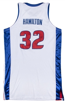 2007-08 Richard “Rip” Hamilton Game Used, Photo Matched and Signed Detroit Pistons #32 Home Jersey - Matched to 11 Games - 248 Total Points!! (MeiGray, Beckett, & Mike James LOA)